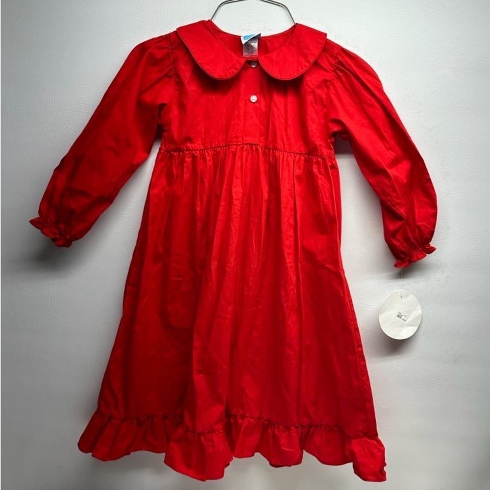 Krewe girls smocked dress Christmas size 6X long sleeve nwt